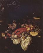 BEYEREN, Abraham van Large Still Life with Lobster (mk14) oil painting reproduction